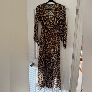 Lulu's Leopard Print Maxi Dress